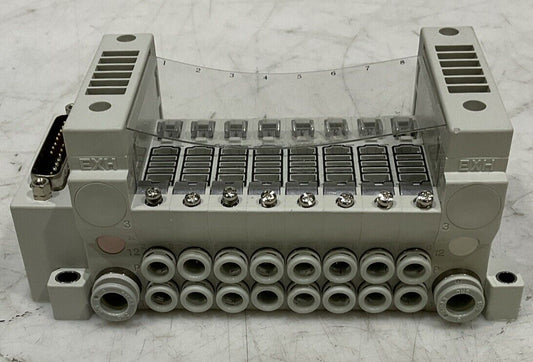 SMC VV5Q11-08C6FU0-NS-X50US 8 STATION PNEUMATIC MANIFOLD VALVE BLOCK U3S