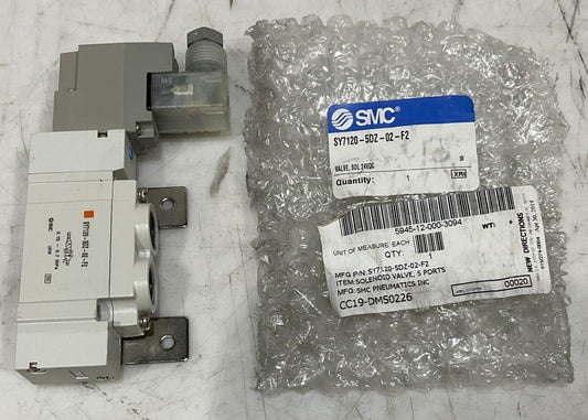 SMC SY7120-5DZ-02-F2 5 PORT SOLENOID VALVE U3S
