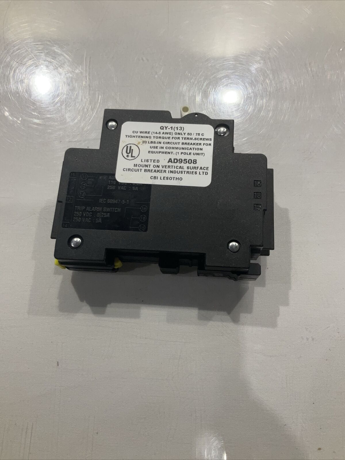 CBI QY-1(13) 8A AD9508 99262661908 CIRCUIT BREAKER   80V U3S