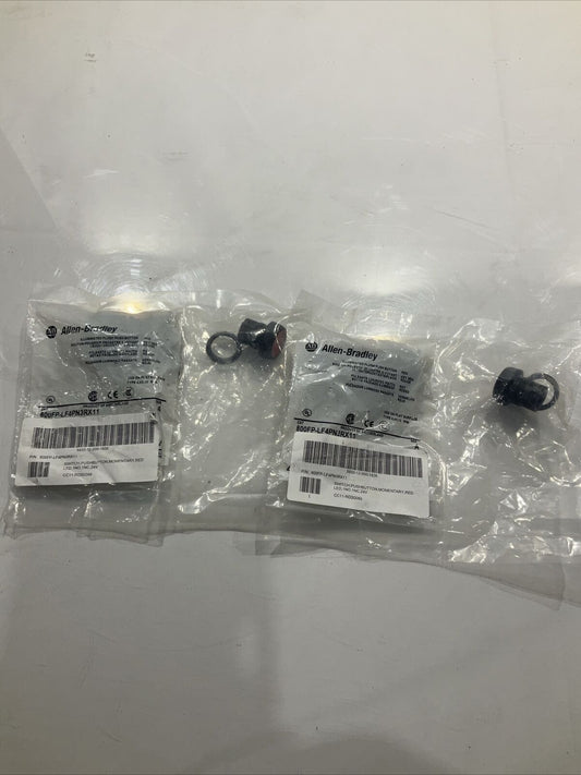 A-B ALLEN-BRADLEY  800FP-LF4PN3RX11 SWITCH,PUSHBUTTON,MOMENTARY, LOT OF 2 U3S
