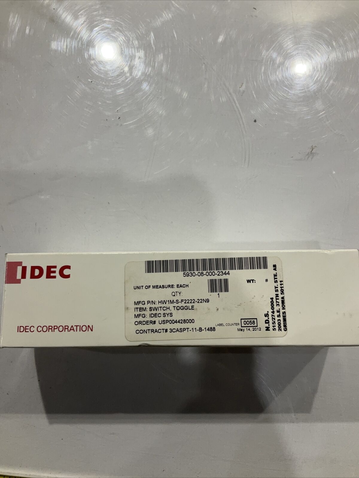 IDEC CORPORATION HW1M-SF2222-22N9 SWITCH, TOGGLE U3S