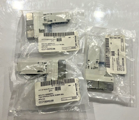 SMC VQ1401N-51 MANIFOLD VALVE , RUBBER SEAL  LOT OF 3 U3S