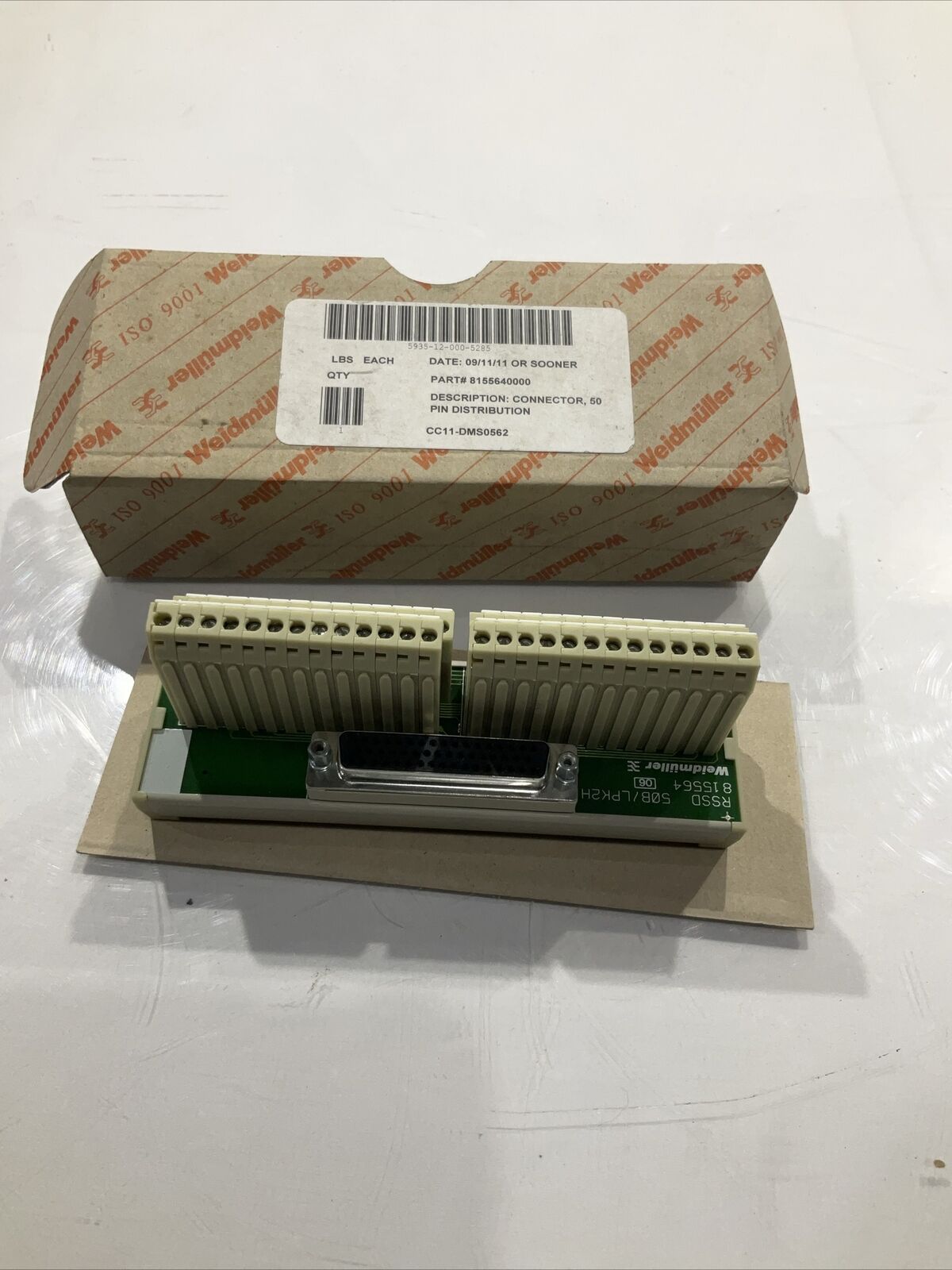 WEIDMULLER 8155640000 CONNECTOR,50 PIN DISTRIBUTION  U3S