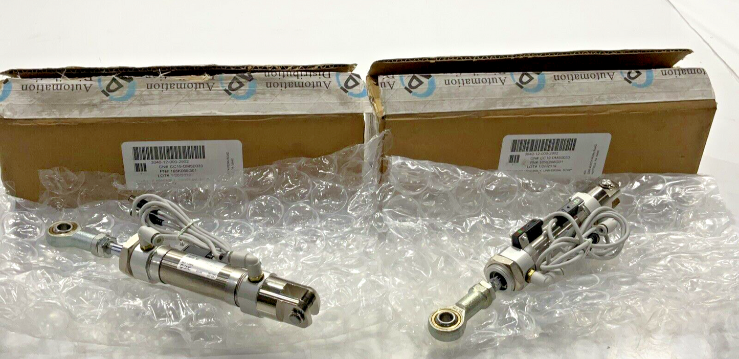 ADI SMC CDM2D25-50Z CC19-DMS0033 CYLINDER ASSEMBLY LOT OF 2 U3S