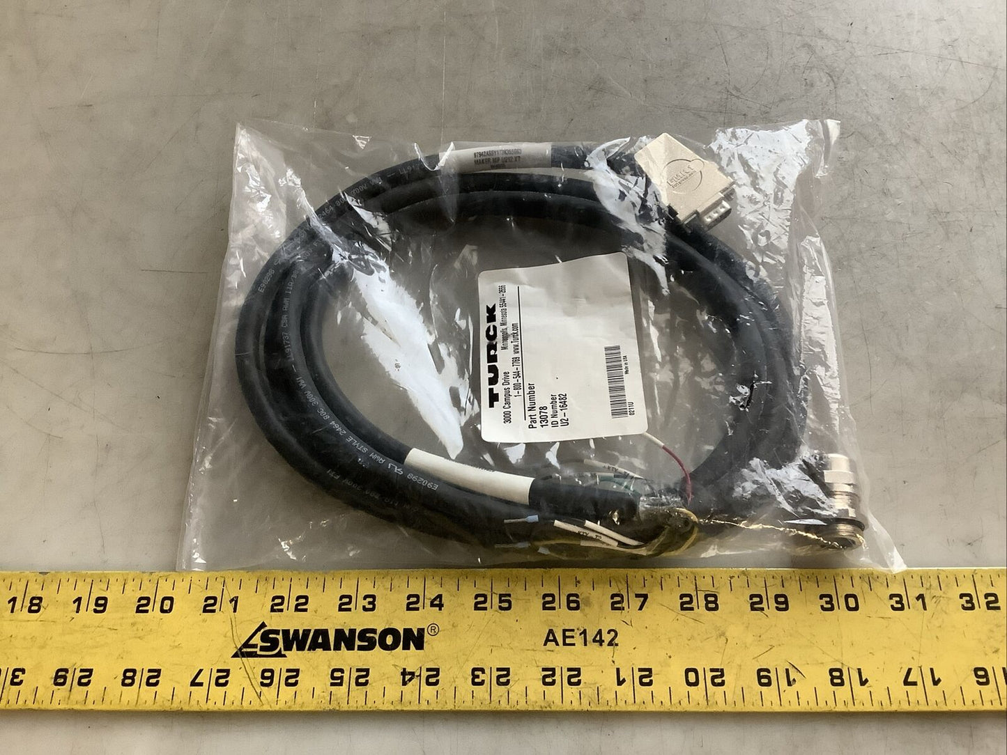 TURCK 13078 U2-16482 RESOLVER CABLE ASSEMBLY U3S