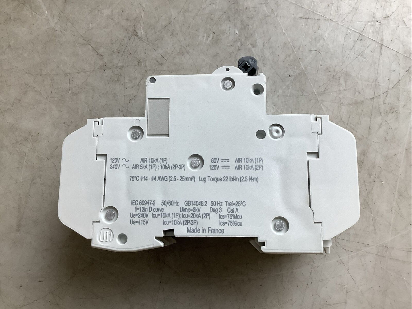 SCHNEIDER ELECTRIC 60163 MULTI 9 CIRCUIT BREAKER 2 POLE C60 D 15A U3S