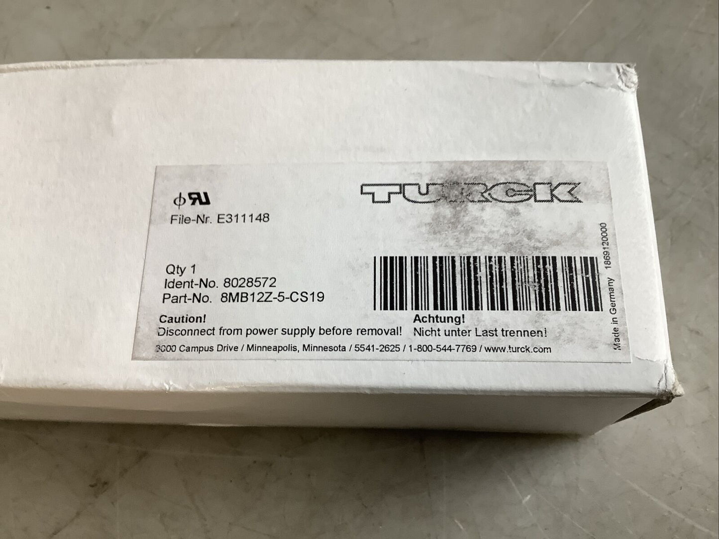 TURCK 8MB12Z-5-CS19 E8028572 I/O BLOCK U3S