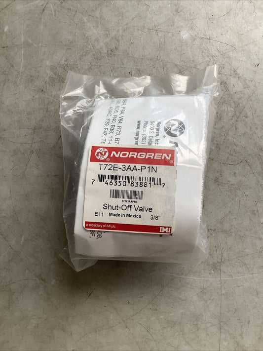 NORGREN T72E-3AA-P1N SHUT-OFF VALVE 3/8IN SLIDE ACTUATOR U3S