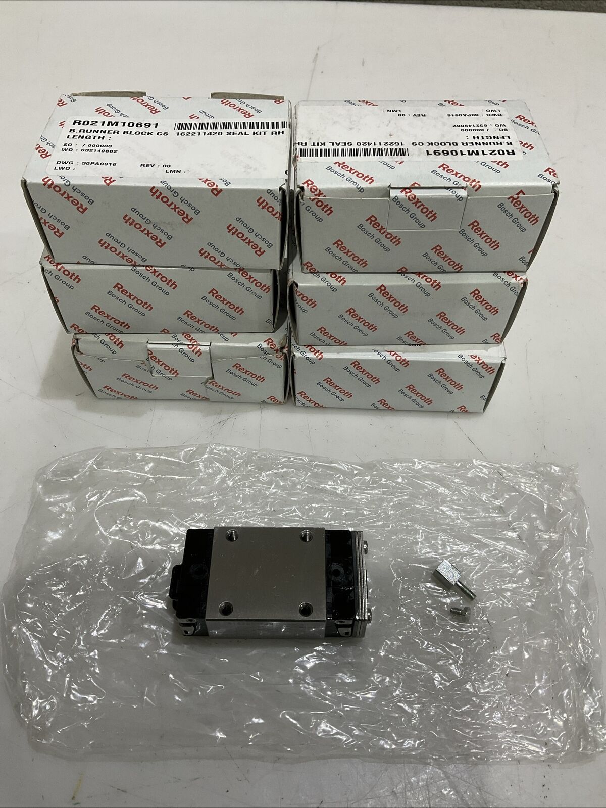 REXROTH R021M10691 LINEAR RUNNER BLOCK LOT OF 6 U3S