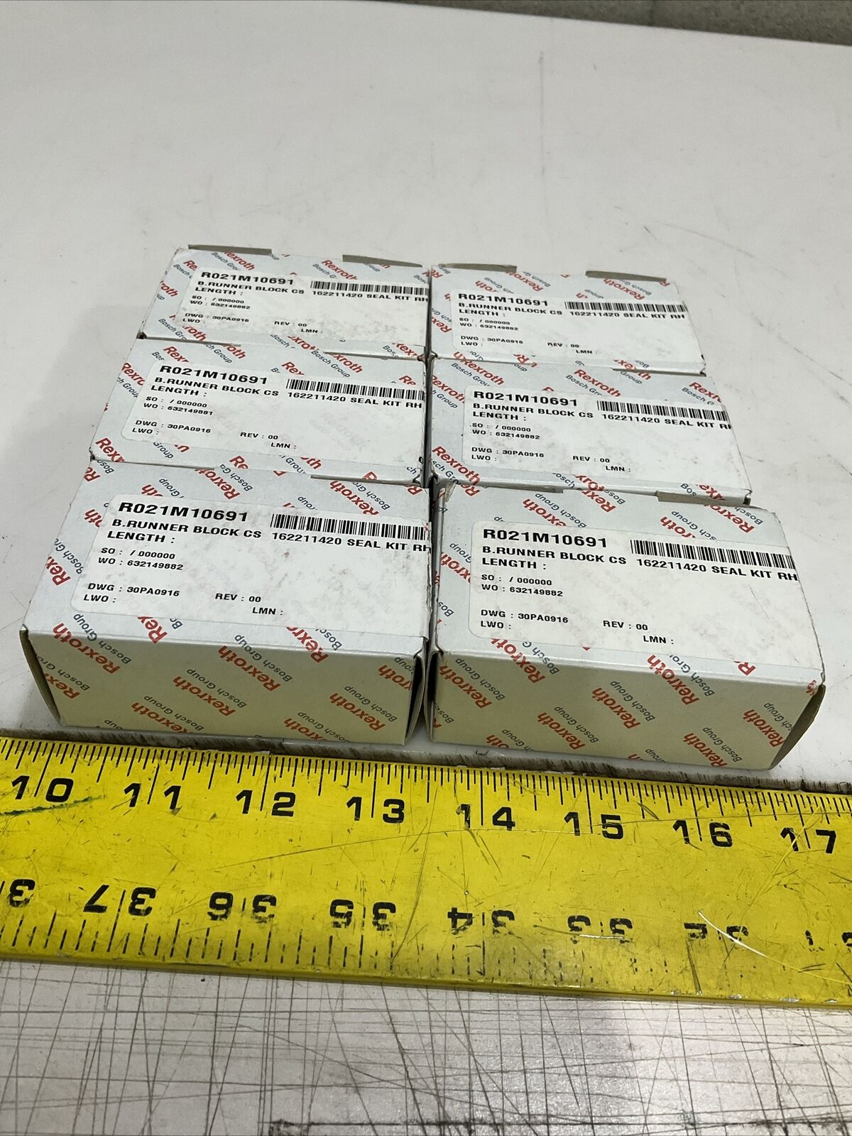 REXROTH R021M10691 LINEAR RUNNER BLOCK LOT OF 6 U3S