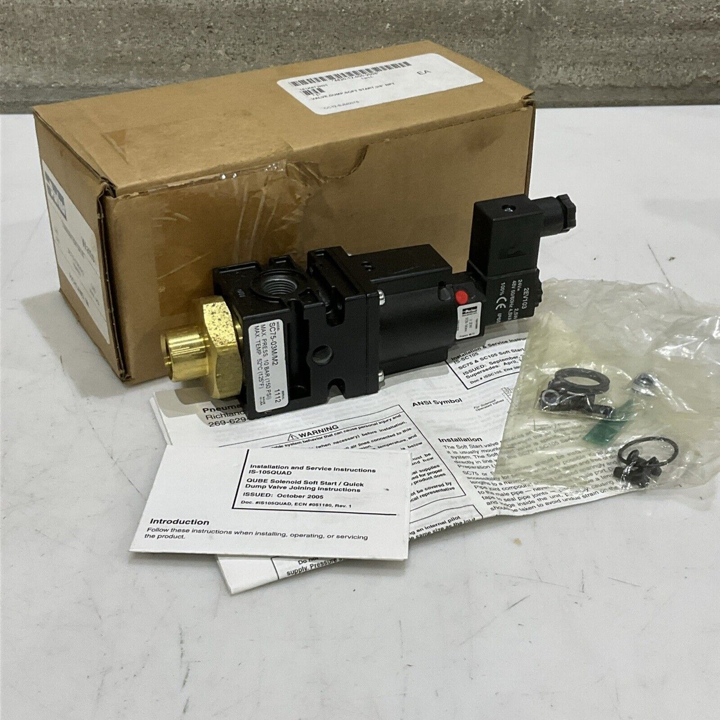 PARKER SC75-03M/M2 COMBINATION DUMP VALVE 145 PSI 3/8” SIZE U3S