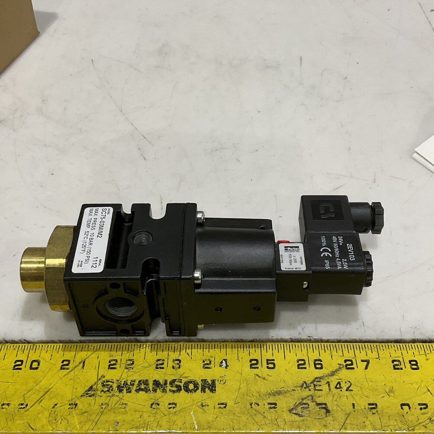 PARKER SC75-03M/M2 COMBINATION DUMP VALVE 145 PSI 3/8” SIZE U3S