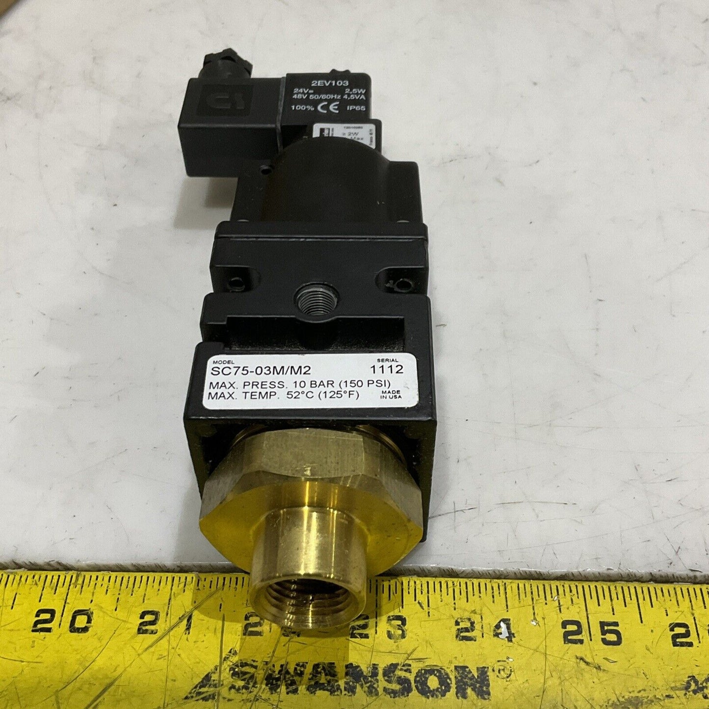 PARKER SC75-03M/M2 COMBINATION DUMP VALVE 145 PSI 3/8” SIZE U3S