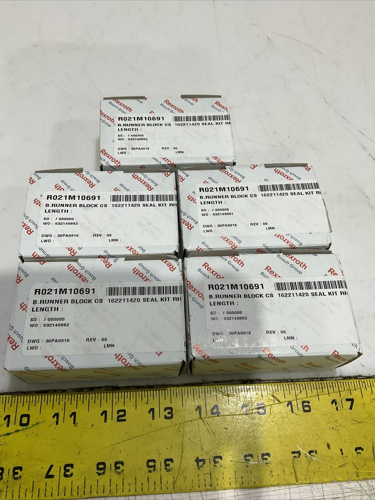 REXROTH R021M10691 LINEAR RUNNER BLOCK LOT OF 5 U3S