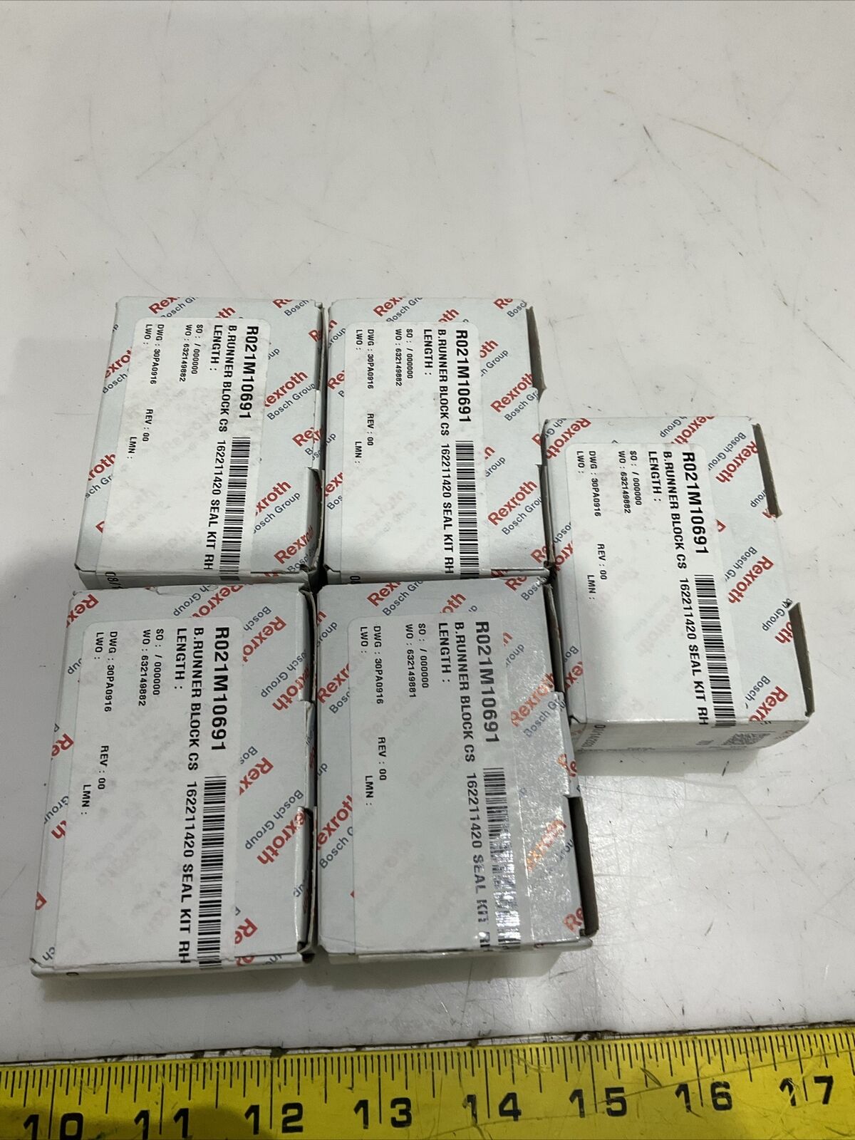 REXROTH R021M10691 LINEAR RUNNER BLOCK LOT OF 5 U3S