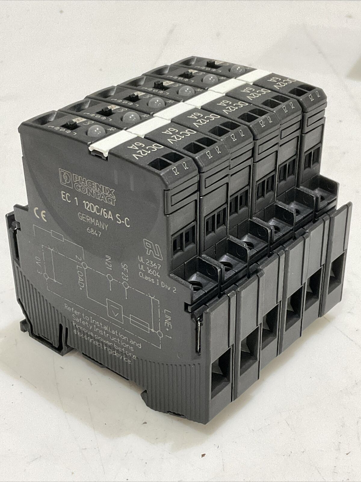 PHOENIX CONTACT EC 1 12DC/6A S-C ELECTRIC CIRCUIT PROTECTOR LOT OF 6 G7T