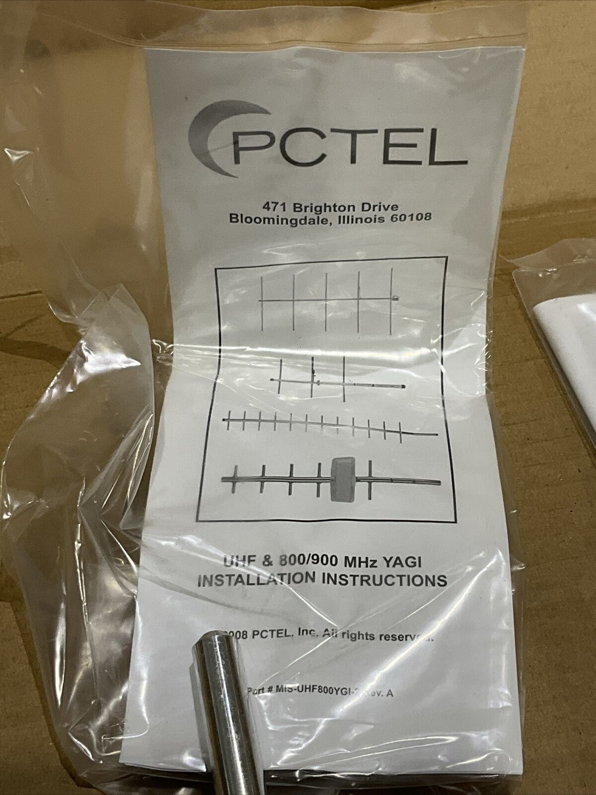 PCTEL MYA93012 WIRELESS ANTENNA 896-970 MHZ 150 W 11dB GAIN 12 ELEMENT YAGII G7T