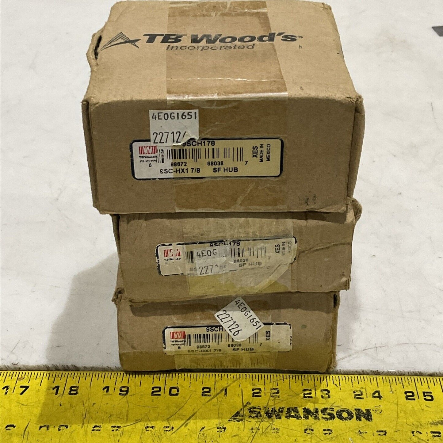 TB WOOD’S 9SCH178 9SC-HX1 7/8 COUPLING SPACER HUB LOT OF 3 G7T