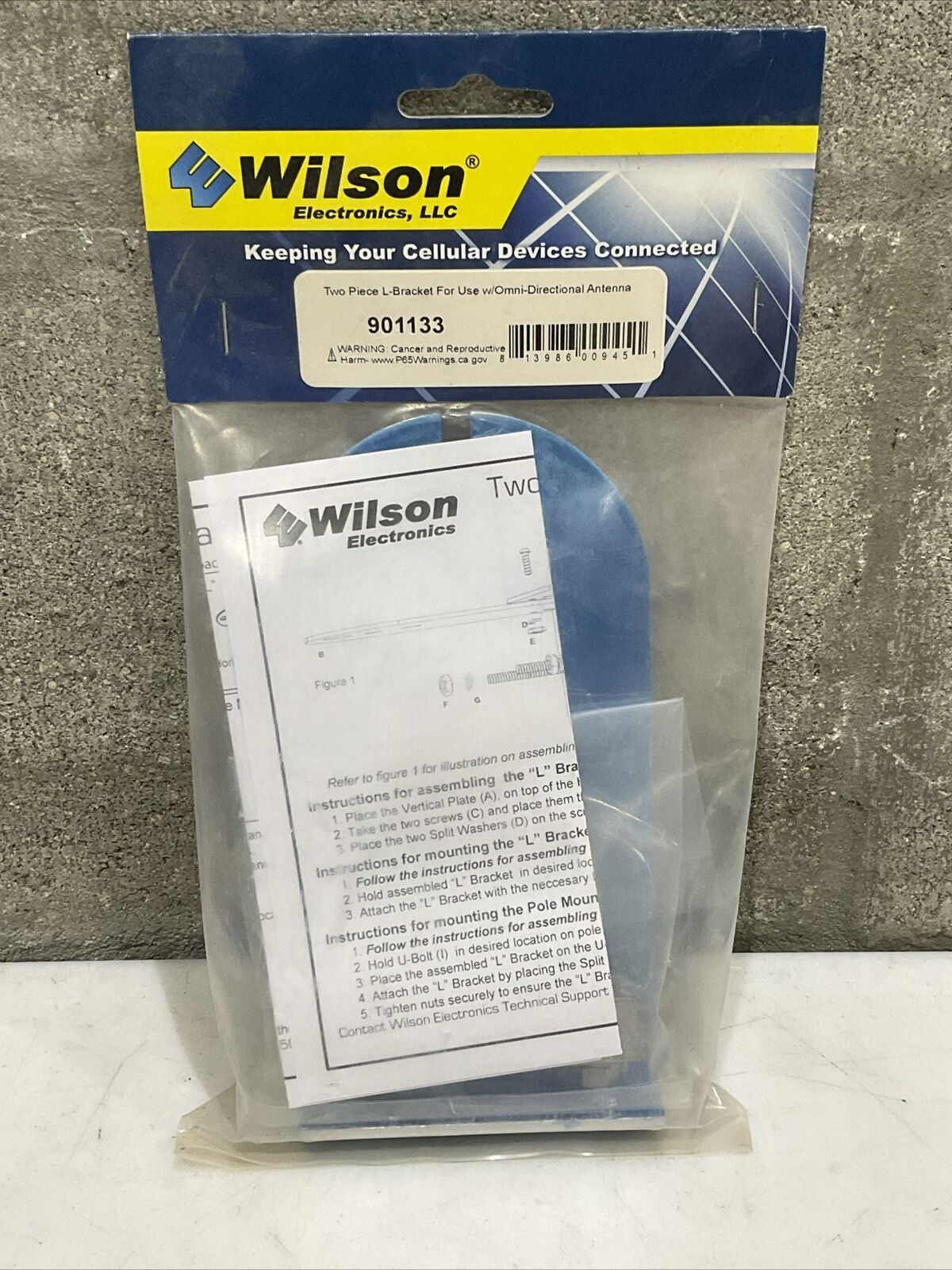 WILSON ELECTRONICS 901133 OMNI-DIRECTIONAL ANTENNA 2-PC L BRACKET LOT OF 8 G7T