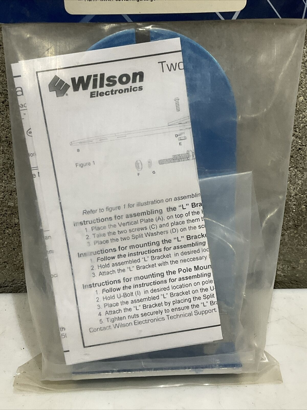 WILSON ELECTRONICS 901133 OMNI-DIRECTIONAL ANTENNA 2-PC L BRACKET LOT OF 8 G7T