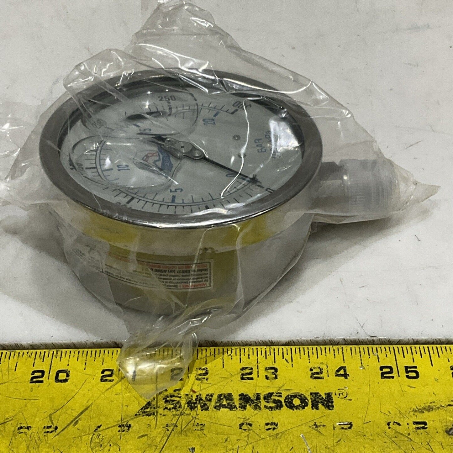 BLUE RIBBON BR301L-402H LIQUID FILLED PRESSURE GAUGE 0-300 PSI 1/2” G7T