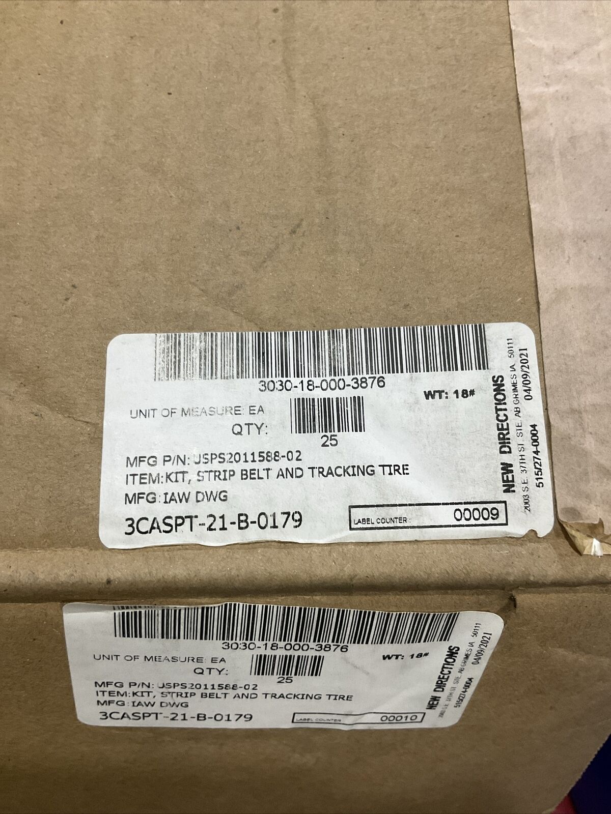 INTELLIGRATED  49041024  STRIP BELT  AND TRACKING  TIRE  48.53X3 LOT OF  25  U3S