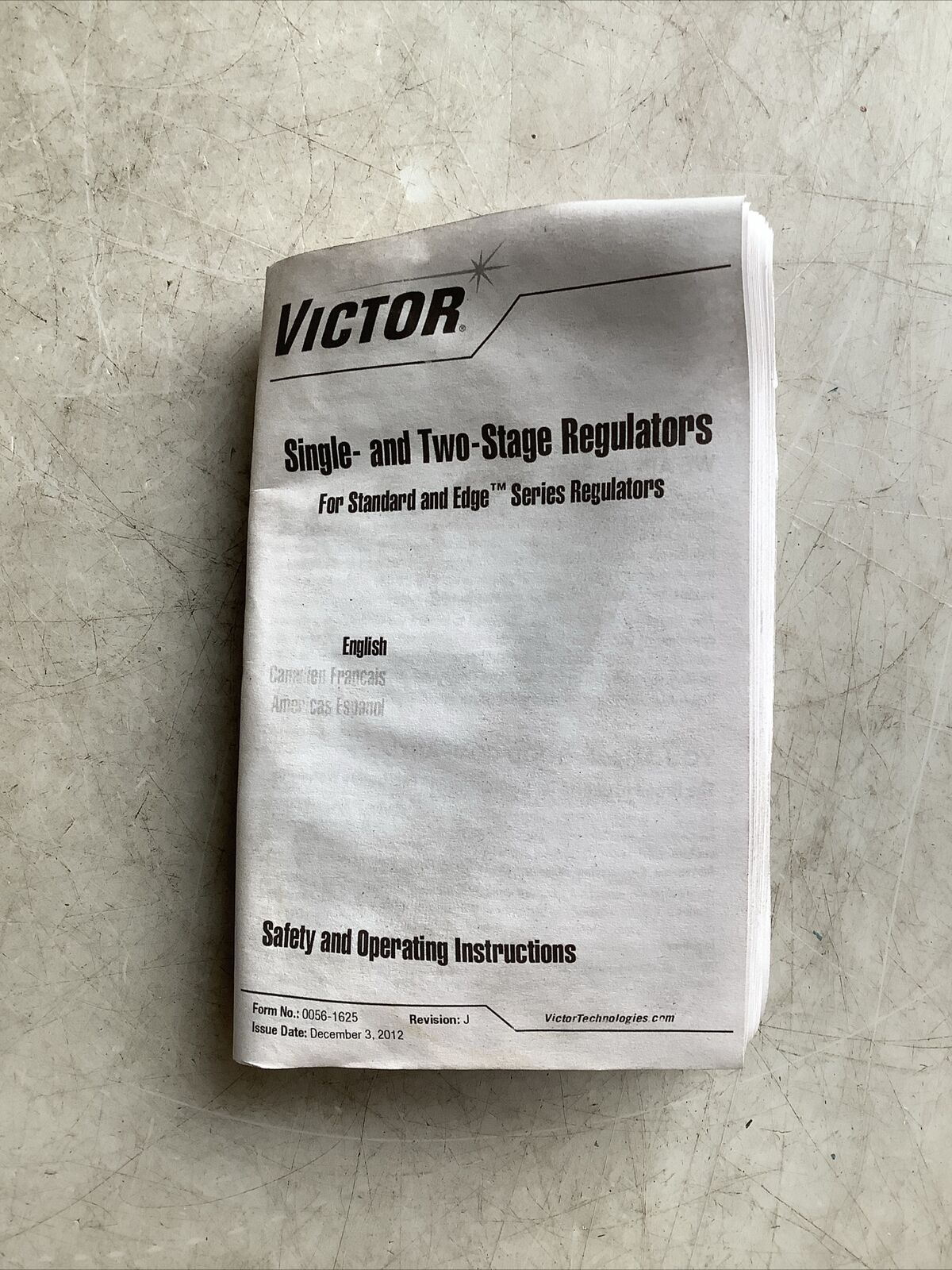 VICTOR SR4K-347 REGULATOR 300-4500PSIG