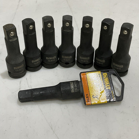 DEWALT DWMT753670SP 75-387D IMPACT WRENCH EXTENSION 3” 1/2” DR. LOT OF 8 G7T