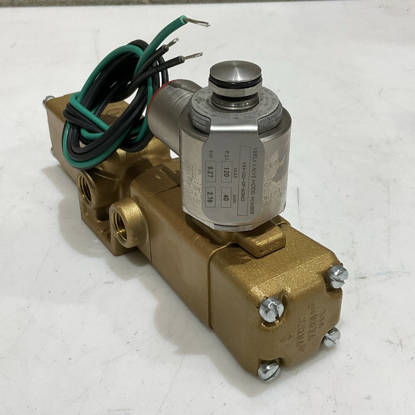 VERSA VSA-3321-DP-SC0422 SOLENOID VALVE 3-WAY BRASS 12VDC G7T