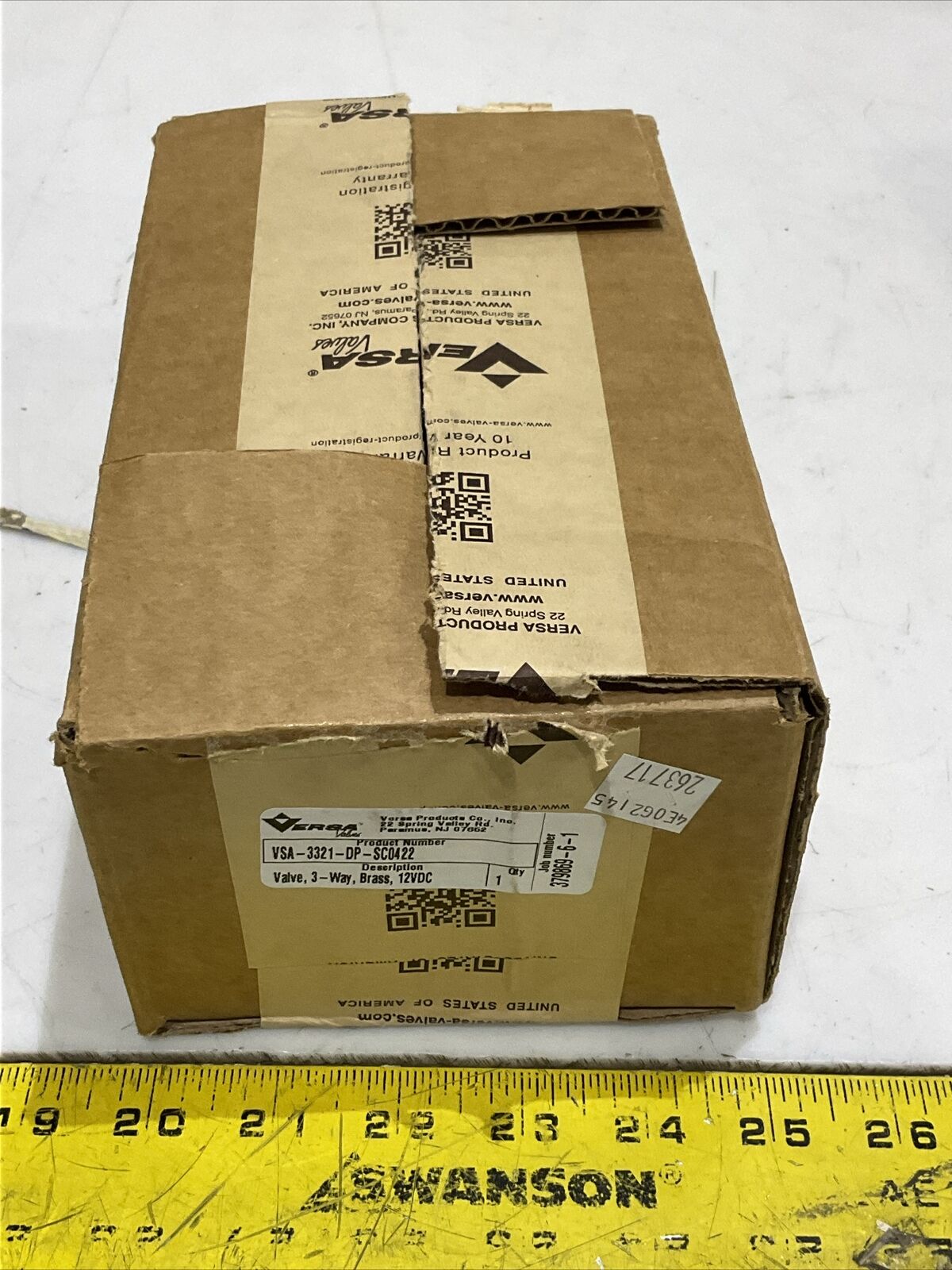 VERSA VSA-3321-DP-SC0422 SOLENOID VALVE 3-WAY BRASS 12VDC G7T