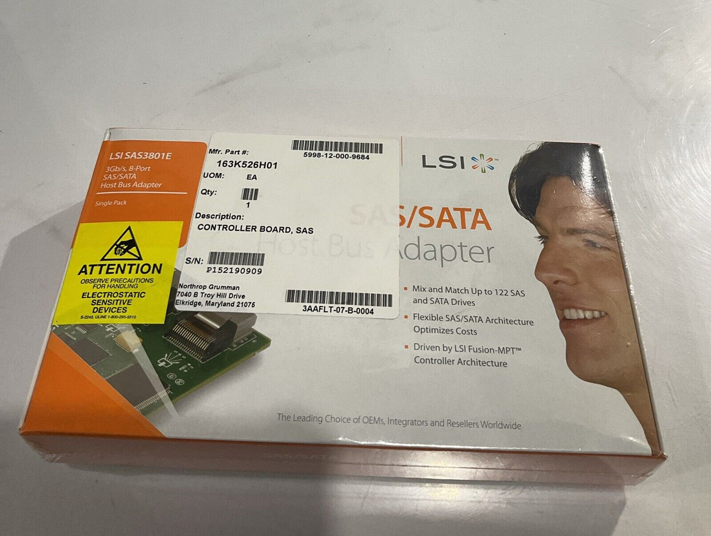 LSI SAS3081E 163K526H01  SAS/SATA HOST BUS ADAPTER  U3S