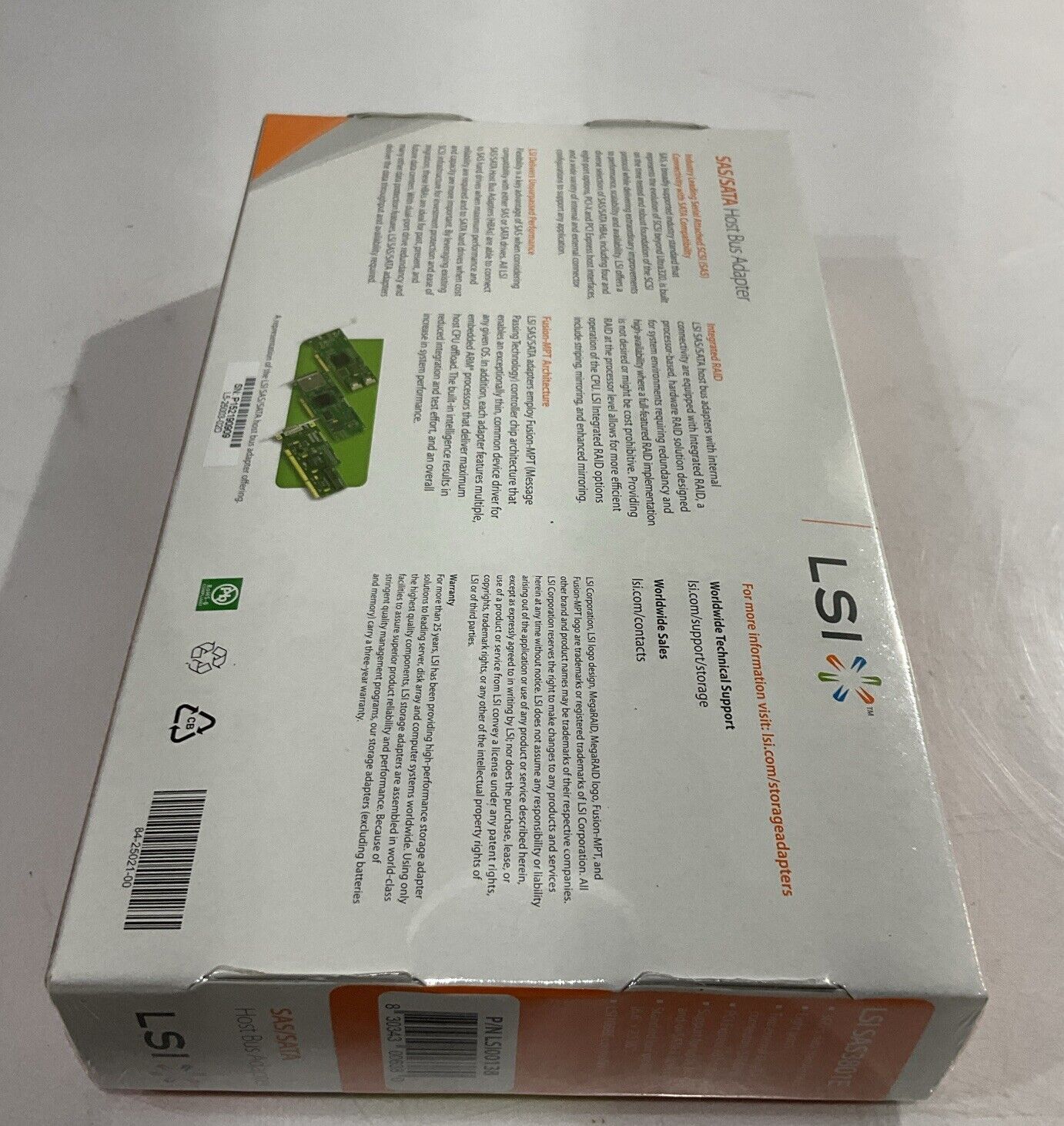 LSI SAS3081E 163K526H01  SAS/SATA HOST BUS ADAPTER  U3S