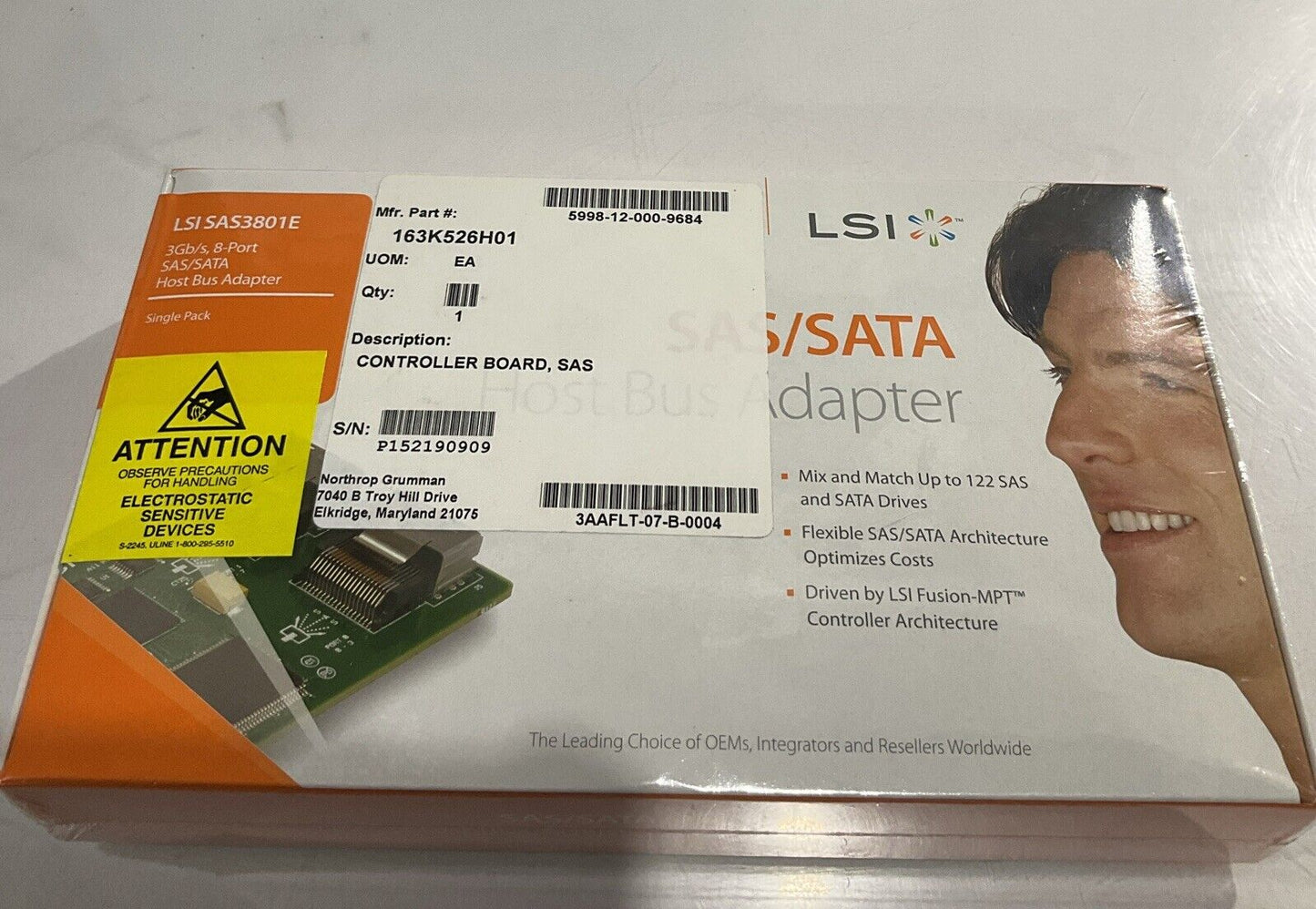 LSI SAS3081E 163K526H01  SAS/SATA HOST BUS ADAPTER  U3S