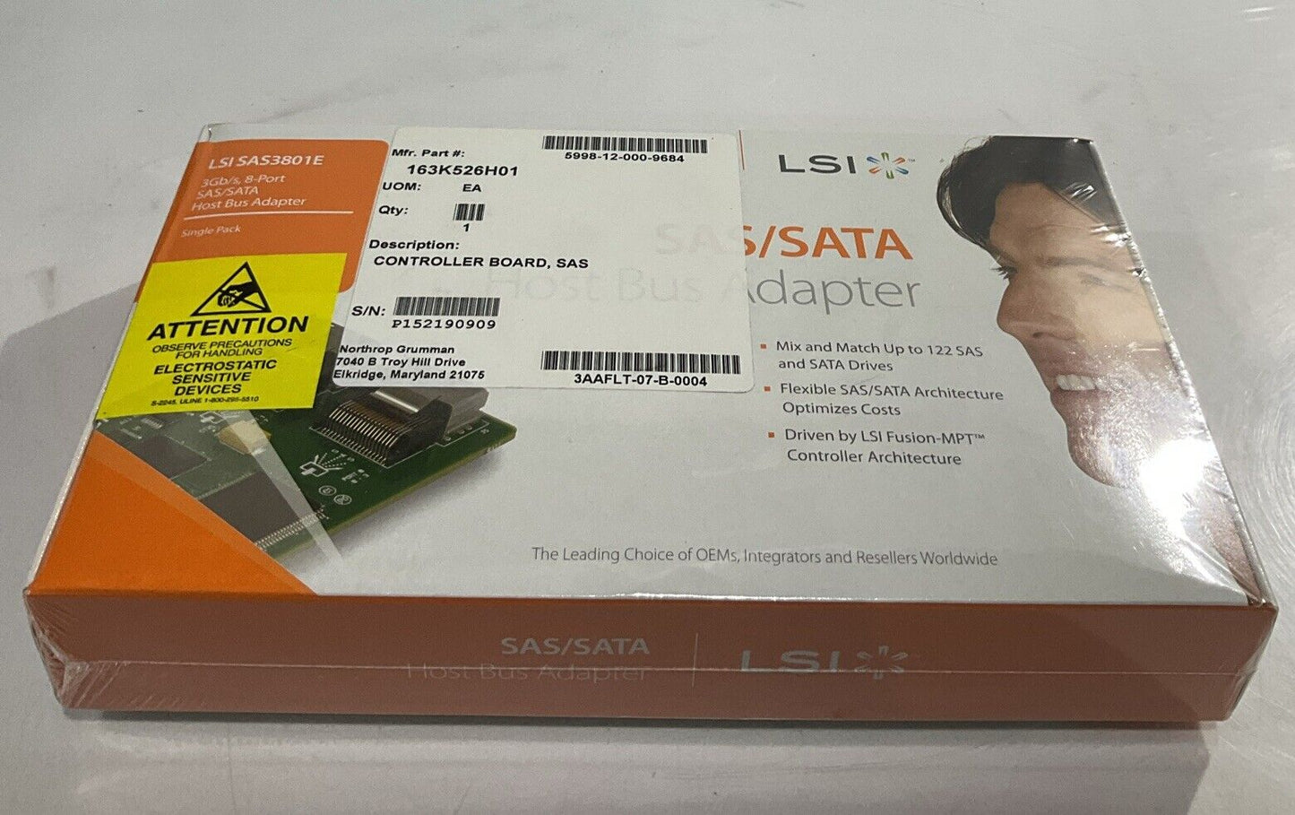 LSI SAS3081E 163K526H01  SAS/SATA HOST BUS ADAPTER  U3S