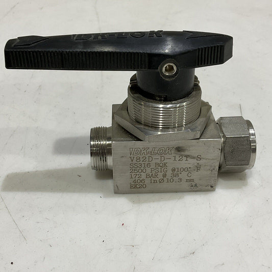 DK-LOK V82D-D-12T-S BALL VALVE 2500PSIG G7T