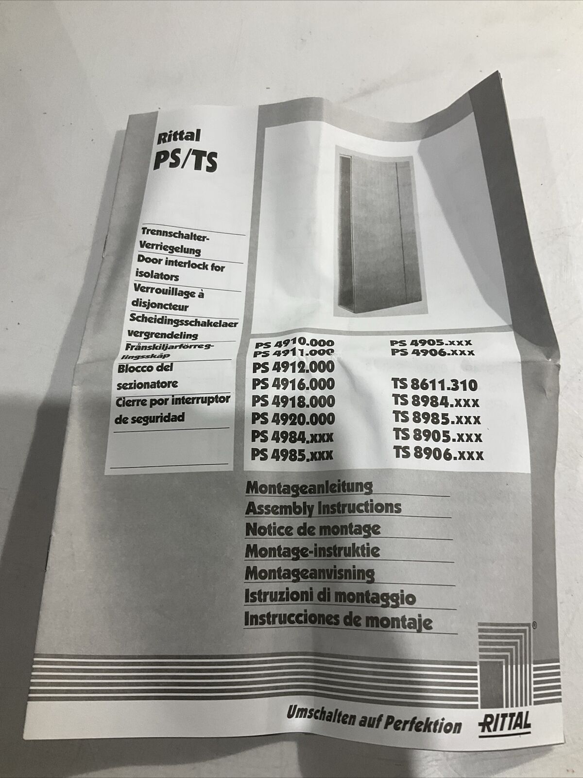 RITTAL PS 4912.000 ACTUATOR INTERLOCK TS/PS U3S