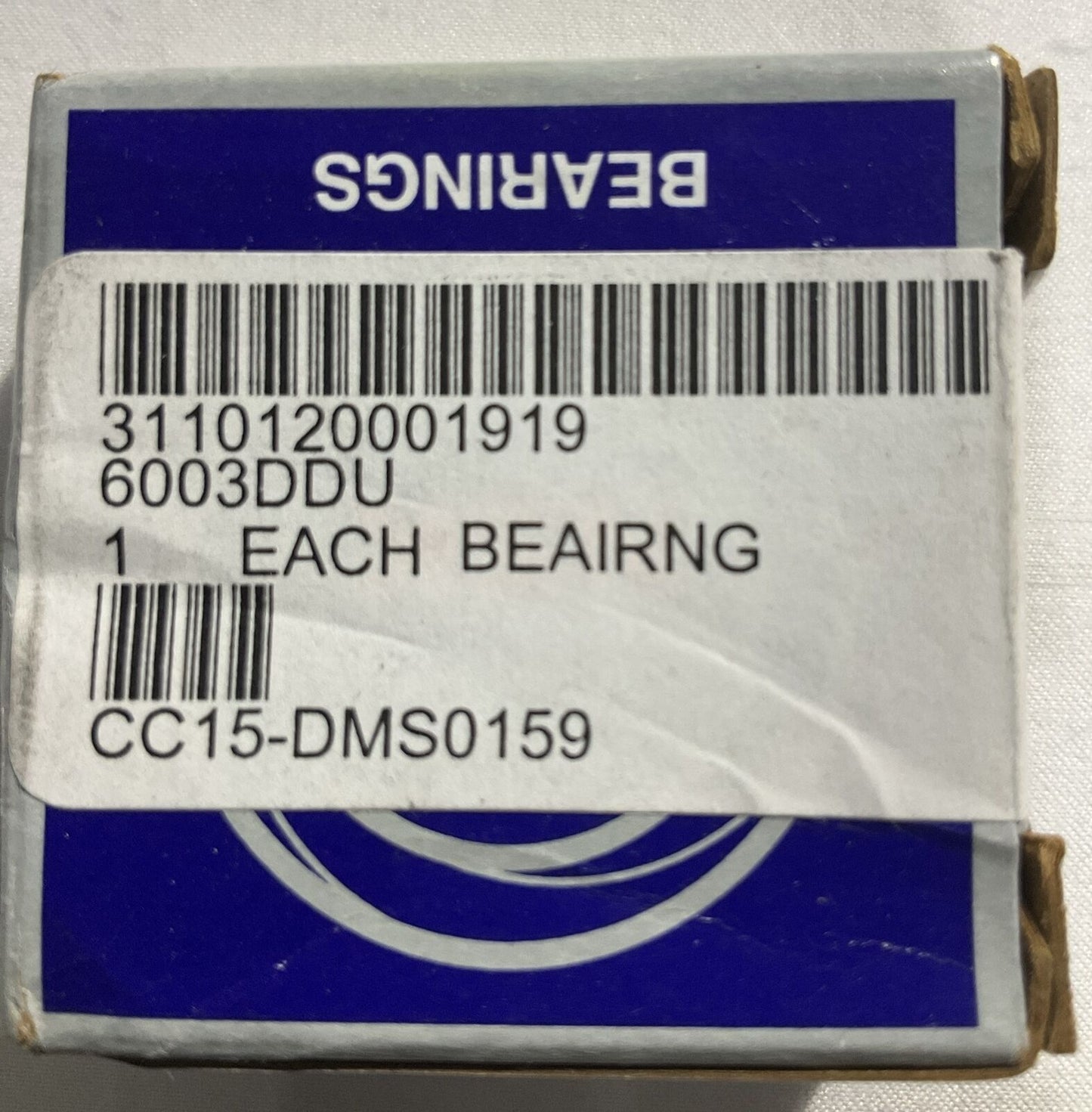 NSK 6003DDU GROOVE BALL BEARING RUBBER SEALED  LOT OF 7 U3S