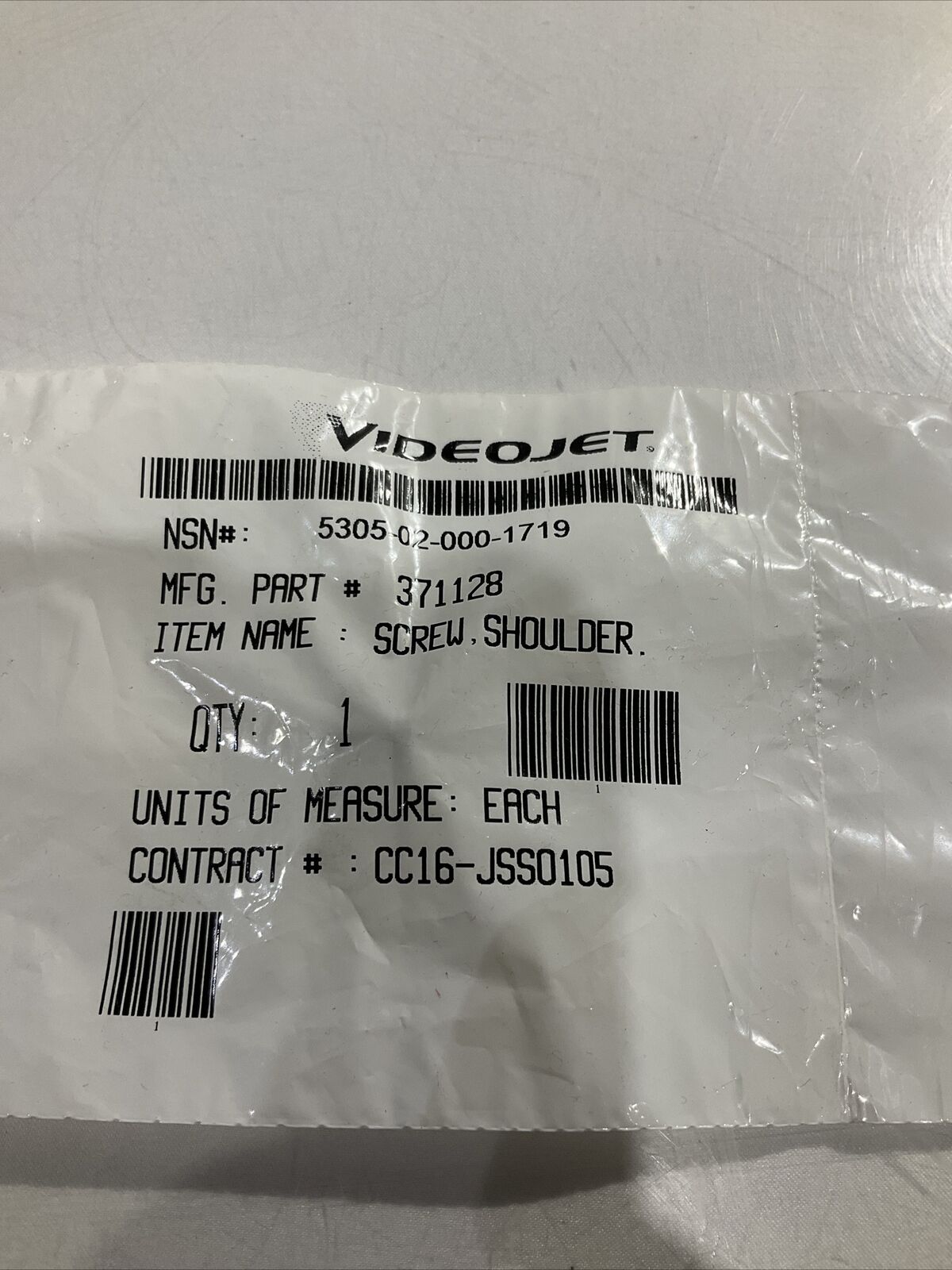 VIDEOJET 371128 SHOULDER SCREW LOT OF 17 U3S
