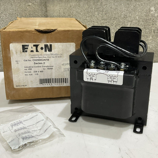 EATON C0250E2AFB INDUSTRIAL CONTROL TRANSFORMER SER 2 250 50/60 230X460 115V G7T