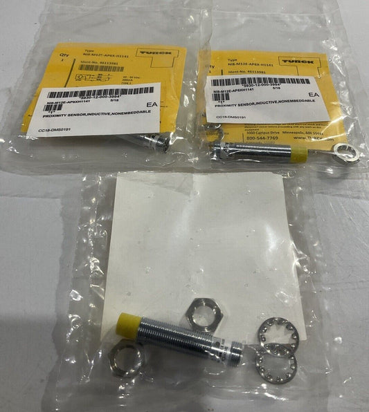TURCK NI8-M12E-AP6X-H1141 SENSOR INDUCTIVE LOT OF 3 U3S