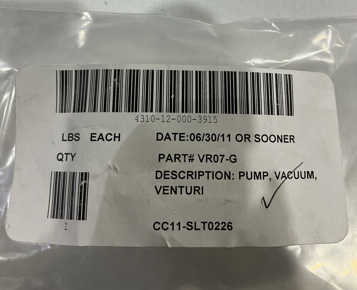 VENTURY ANVER VR07-G MINI VACUUM PUMP U3S