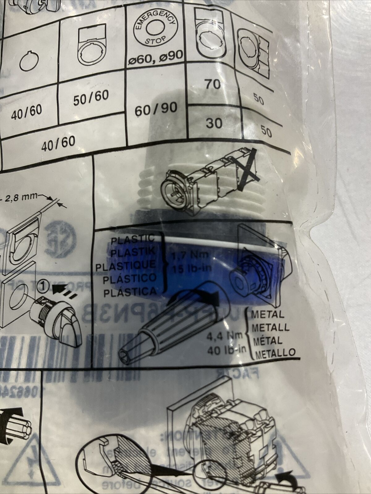ALLEN BRADLEY 800FP-P6PN3B  PILOT  LIGHT , BLUE  FLUSH  LED  24VDC U3S