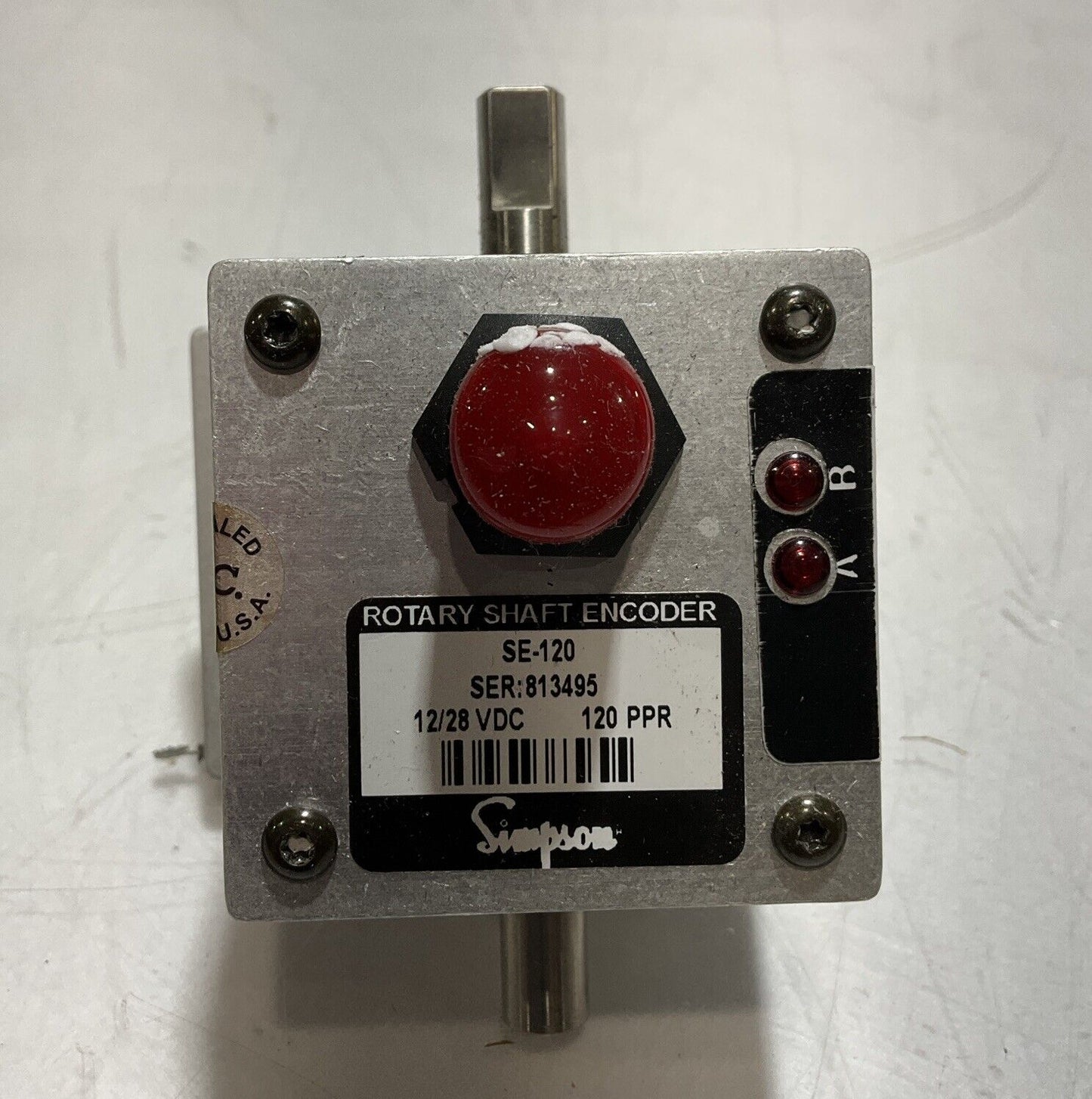SIMPSON SE-120 ROTARY SHAFT ENCODER 12/28VDC U3S