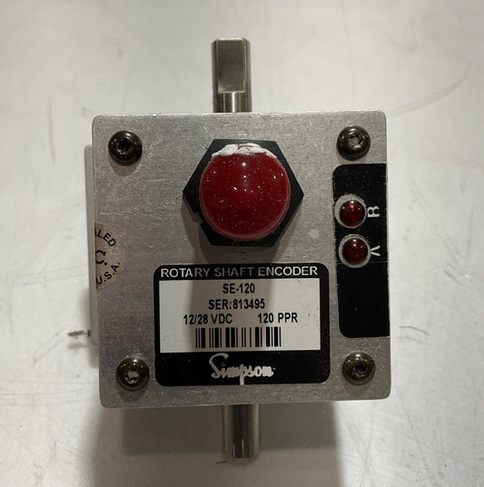 SIMPSON SE-120 ROTARY SHAFT ENCODER 12/28VDC U3S