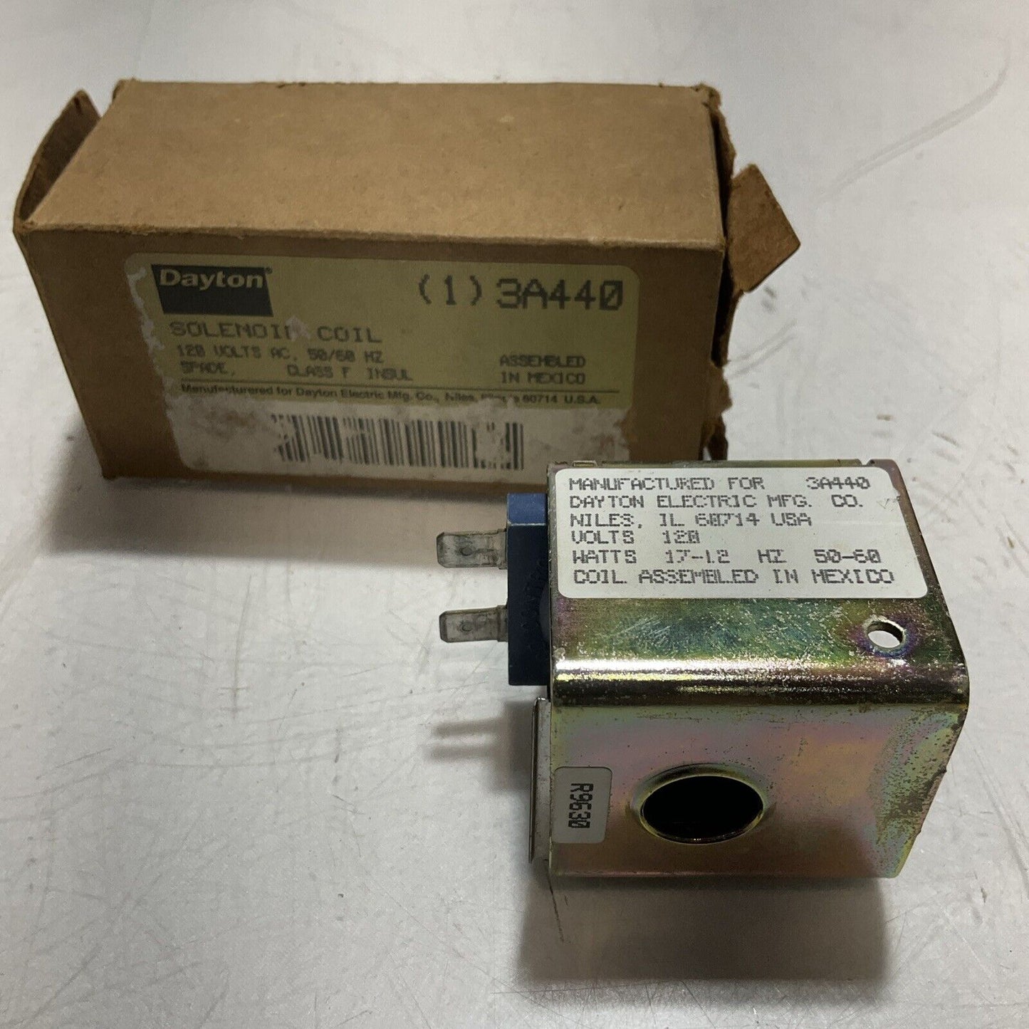 DAYTON  3A440  SOLENOID COIL  120V  LOT OF 2  U3S