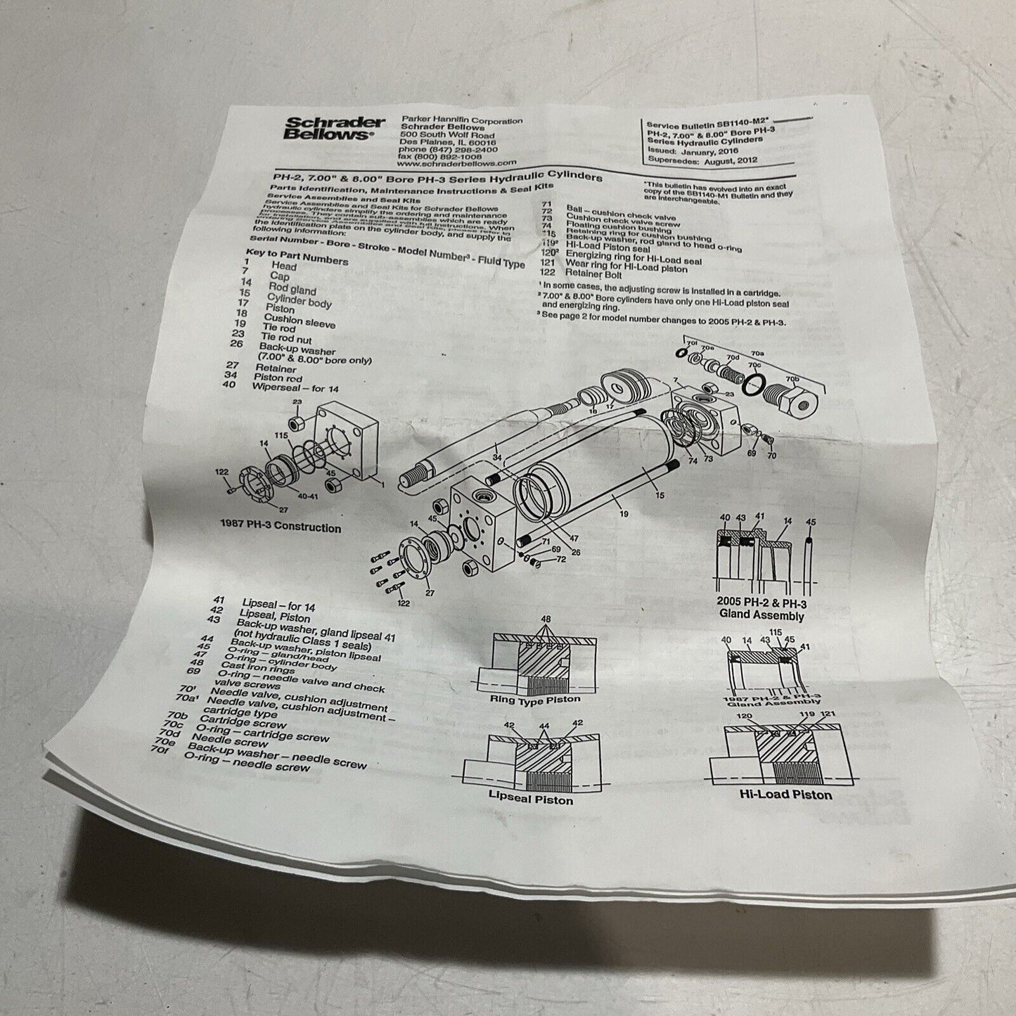 SCHRADER  BELLOWS  A63230A13 SB GLAND KITS  GRP 1  U3S