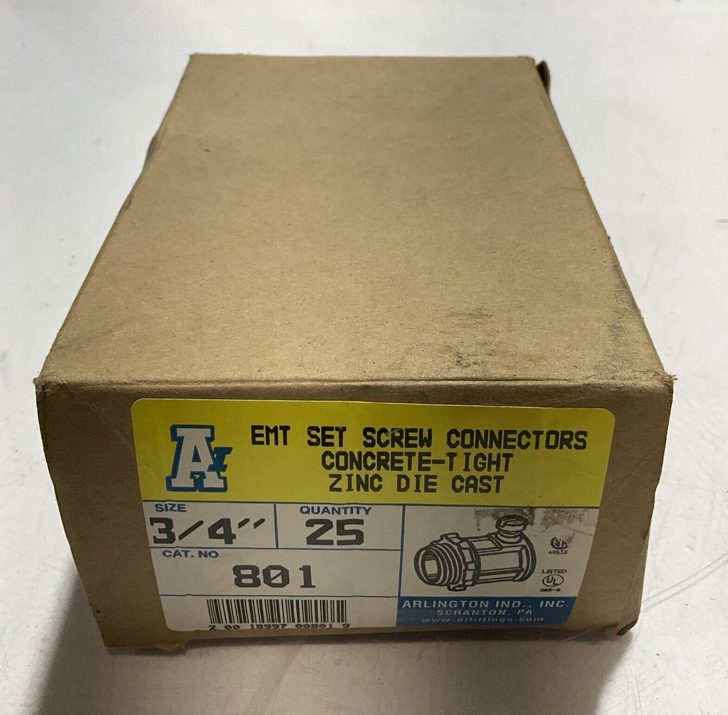 ARLINGTON IND 801  CONCRETE- TIGHT  ZINC DIE CAST  LOT OF 25 U3S
