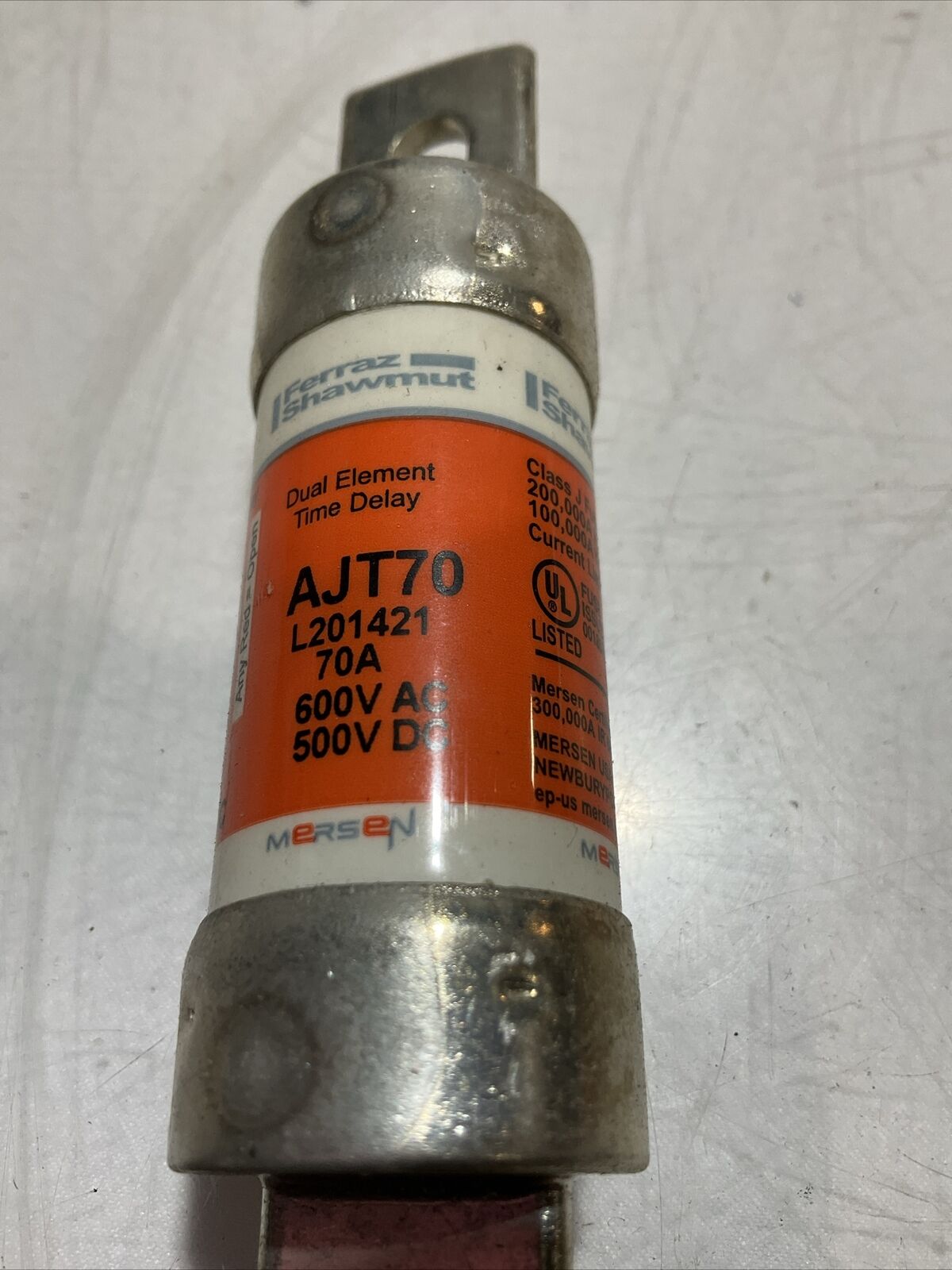 FERRAZ SHAWMUT AJT70  DUAL ELEMENT TIME DELAY 70A 600VDC CLASS J LOT OF 3 RM6