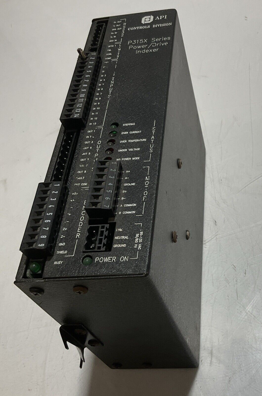 API CONTROL DIVISION P315X SERIES POWER /DRIVE  INDEXER  U3S
