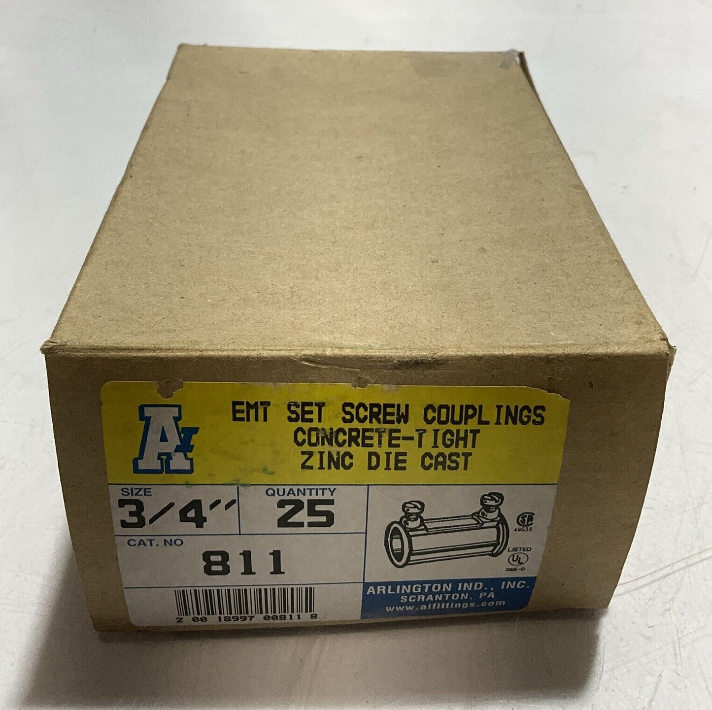 ARLINGTON IND  811  COUPLINGS CONCRETE - TIGHT  ZINC  DIE CAST LOT OF 31 U3S